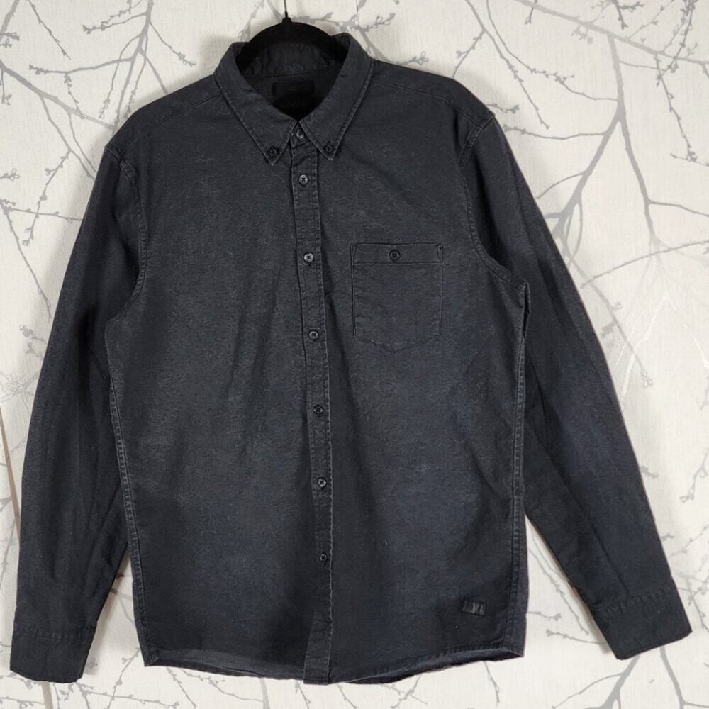 Tiger of Sweden Black 100% Cotton Rise Button Down Shirt